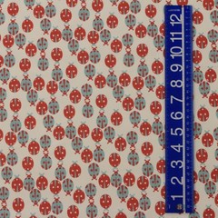 PREMIER PRINTS LADYBUG FORMICA RED BLUE INSECTS NOVELTY FABRIC 6.5 YARDS 54″W