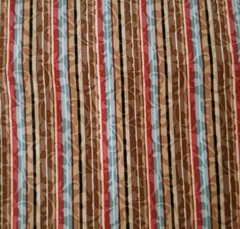 Emma Grace BTY Kathy Brown Red Rooster Brown Aqua Light Red Damask Stripe