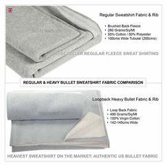 Sweatshirt Fabric Loop Back,Cotton Rich French Terry Material Cloth,Matching Rib