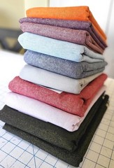 25 Yards ROBERT KAUFMAN “ESSEX YARN DYED” Linen Cotton Blend Fabric Lot