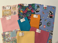 Easter Fabric, Lot of 9 Different Fabrics, sizes vary, (cotton/cotton blend)GR7