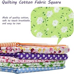 42Pcs 10″x10″ Quilting Cotton Fabric Squares Sheets Pre-Cut Multi-Color Design