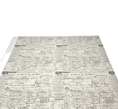 LACEFIELD DESIGNS DOCUMENT SEPIA BROWN PARIS POSTAGE SCRIPT FABRIC BY YARD 55″W