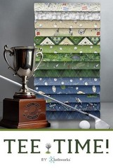 TEE TIME! Match Play Argyle Quilt Kit by Clothworks Pattern/Fabric 51″ x 64″