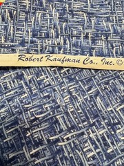Robert Kaufman Fusion Blue 1 yard 100% Cotton Fabric Free Ship SBB3