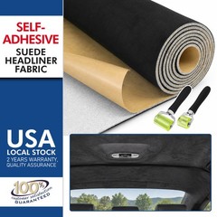 3mm Suede Car Interior Wrap 19″x78″ Self-Adhesive Headliner Fabric W/Tool Pack