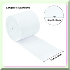 White Felt Roll 19.7ft x 5.5in Nonwoven Fabric