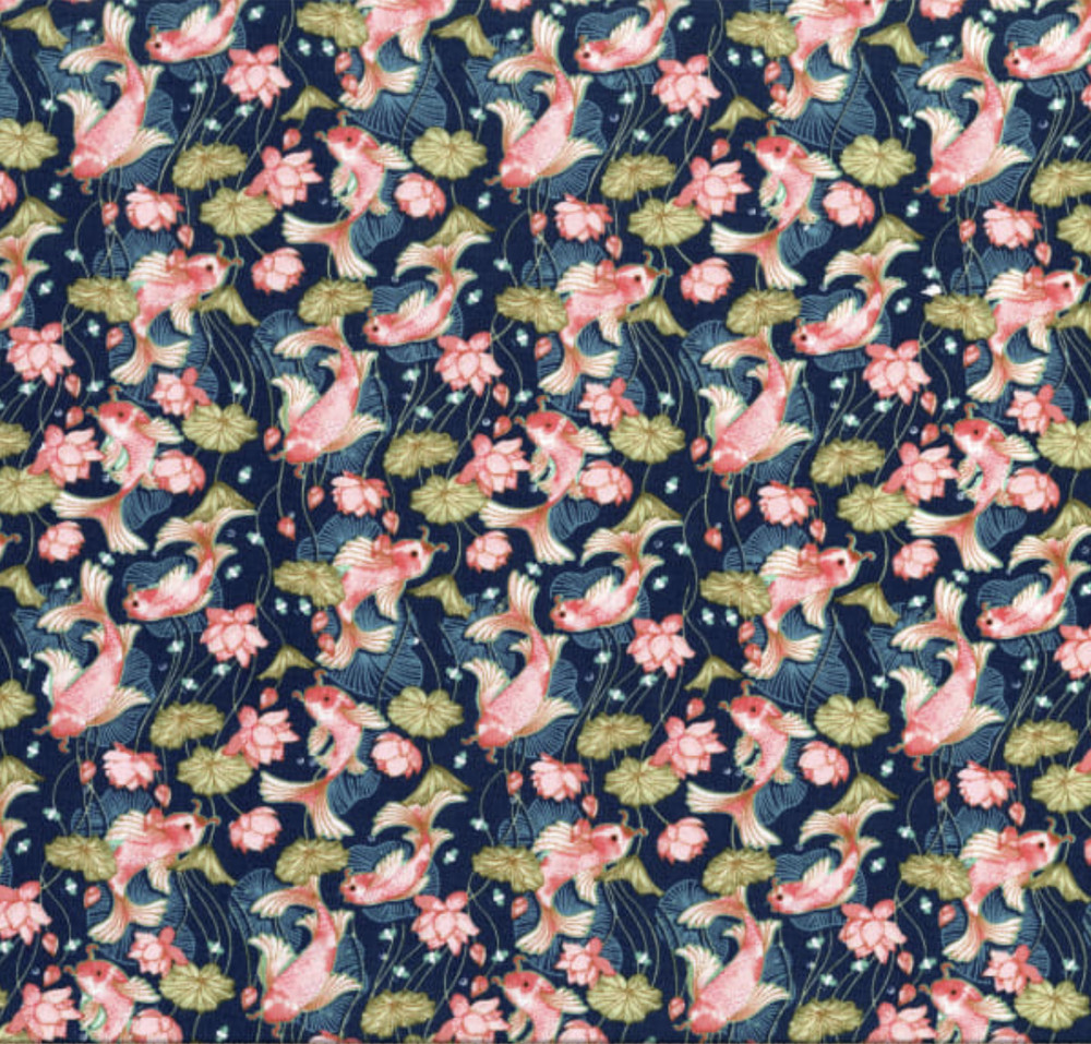 Studio E Koi Garden Small Koi Fish Multi Fabric By The Yard