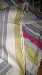 Braemore Stripe Fabric 3.25 yard lot indoor outdoor garden raspberry