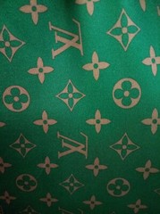 1 yard pre owned used fabric print spandex 4 way stretch