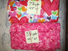 11+ yards Cotton Quilting Fabric Hearts, etc. Pinks 44″ Wide Quilt Sew 44″ Wide