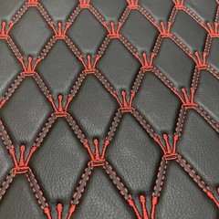 Quilted Foam Vinyl Fabric King Crown Classic Pattern with 0.23″ Sponge Backin…