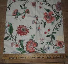 Bloomcraft FABRIC Orig. Screen Print By Luther Travis Floral 1981 21”x54”