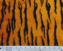 Faux Fur Tiger Stripes Animal Skin Print 58″ Wide Fabric by the Yard A615.58