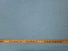 Covington LAT GEO PEACOCK Teal Blue Trellis Weave Designer Drapery Uph Fabric