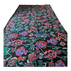 Bold Vibrant Blended Fabric Double Sided 2.5 Yards x 60″ Wide Floral Pattern VTG