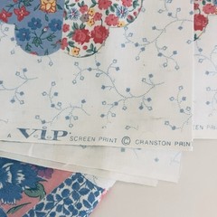 One Yard 36”x44” Cranston VIP Cheater Quilt Fabric Floral Pastel Pink Blue Craft