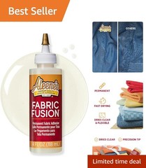 Fabric Fusion Glue 4 oz, Permanent and Washable Adhesive, No-Sew Fabric Glue …