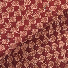 Sanskriti 1 Yard Art Silk Dark Red Woven Banarasi Dress Material Craft Fabric
