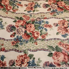 Vintage Hamilton Cotton Fabric Cohama Riverdale Floral Waverly 17.5 FT x 54”