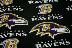 Baltimore Ravens Fabric 1 YARD Cotton Material for Masks Crafts 36″ x 57″ &