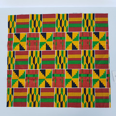 Quilters Cotton Fat Quarter 50x55cm Aztec Multicoloured Geometric Print Fabric