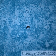 BonEful Fabric FQ Cotton Quilt Blue Tonal Sky Marble Texture Blender Calico Sea