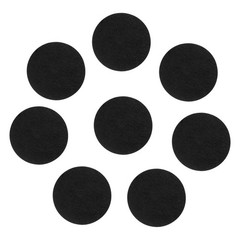 8pcs 4.5 Inch Round Adhesive Backed Felt for Household Application, Black