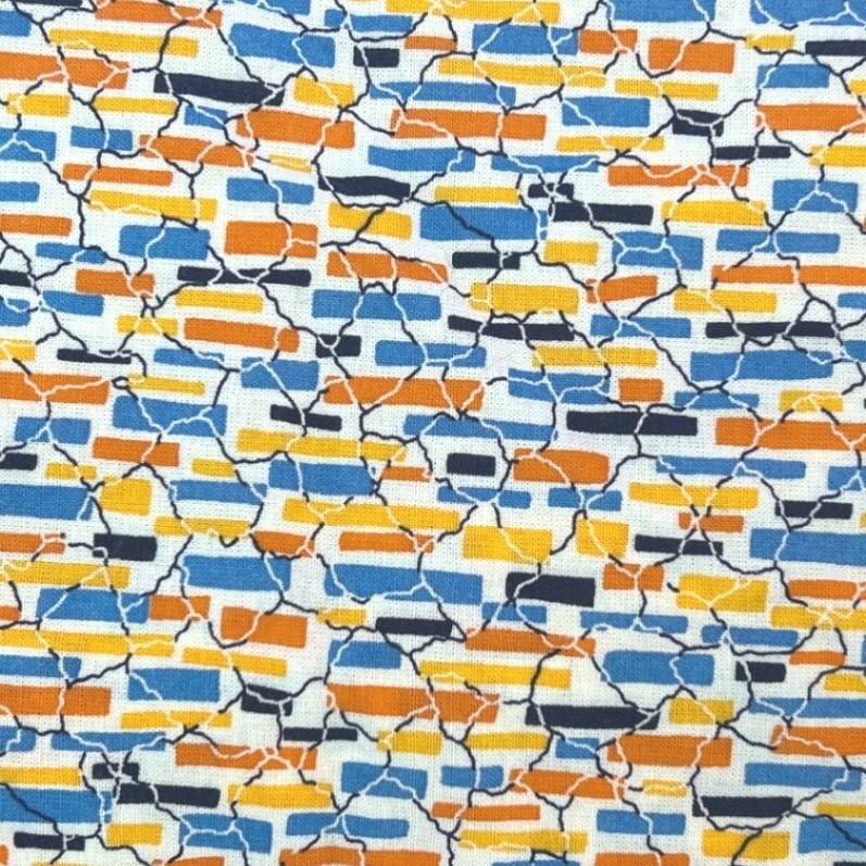2011 RJR Fabrics Everything but the Kitchen Sink Cotton Fabric Retro Geometric