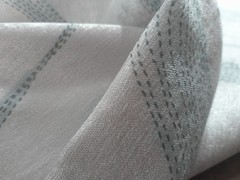 Designer Abstract Silver Gray Pearlescent Velvet WavyTeal Hash Lines BTY Sleek!