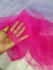 Hot Pink TULLE Netting STRETCH ON THE WIDTH FASHION FABRIC SOLD BY THE YARD