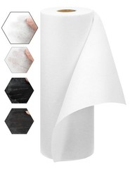 FIVEIZERO Medium Weight Iron-On Non-Woven Fusible Weight, White