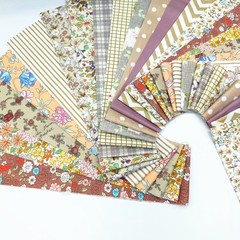 84 PCS Brown Jelly Roll Fabric Strips 2.6 Inch Precut Cotton Floral Bundle