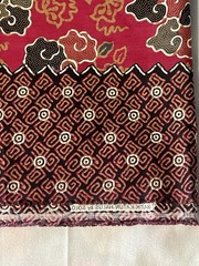 100% Cotton Fabric Batik Katun Halus Indonesia Red BTY. 45” New