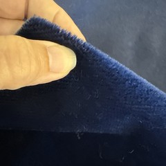 3 Pieces DESIGNER PLUSH MOHAIR BLUE VELVET WOOL MULTIUSE FABRIC