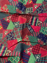 Christmas Patchwork Tossed Cheater Quilt Fabric VIP Cranston Cotton 2 Yards