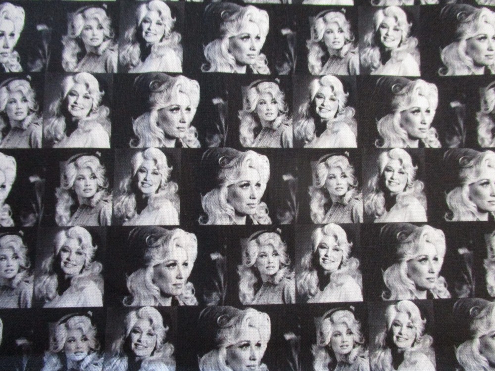 Dolly Parton iconic 70’s pic 100% Cotton Fabric by the 1/4 Yard : 9″ x 57″ Music