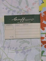 GREEFF By Warner Fabric Sample “Poems” By “Sound of Spring” 35″ L x 26″ W Cotton