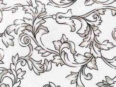 Fabric by the meter and tablecloths | Ramage pattern 3 variants grey red gold | 100% cotton