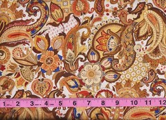 BTY Fabri-Quilt ROYAL PAISLEY Print 100% Cotton Quilt Craft Fabric by Yard