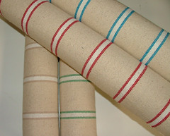 Grain Sack Cotton Fabric Saint Raphael French Stripe Curtain Upholstery Cushion