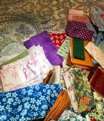 Quilt Scrap Lot 3 lb mixed 2″ + strips cotton calico prints strips floral fun