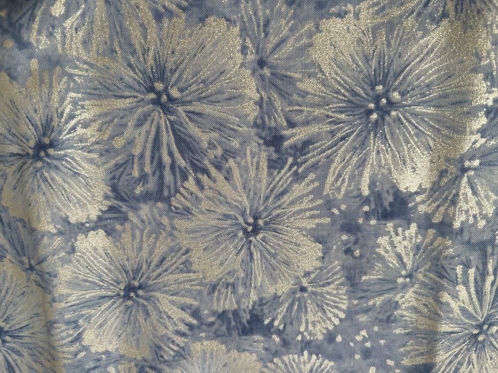 Benartex Pearl Frost 7960P 08 Powder Blue Frosty Pineneedles Cotton Fabric BTY