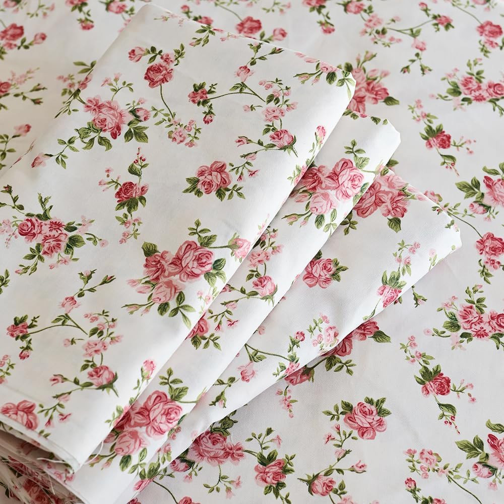 Cotton Fabric by the Yard for Sewing DIY Crafting Fashion Design Printed Floral