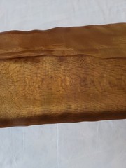 Ikea Sarita Brown Gold Sheer Polyester Voile Fabric Sold By 2 Yards Machine Wash