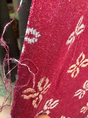 Generic Red Fabric Futon Cover Antique Remake Home Decor