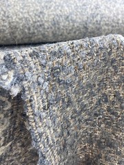 LUXE Smoke Gray Wool Bouclé with Metallic Gold Lurex — 61″ Wide Midweight—ITALY