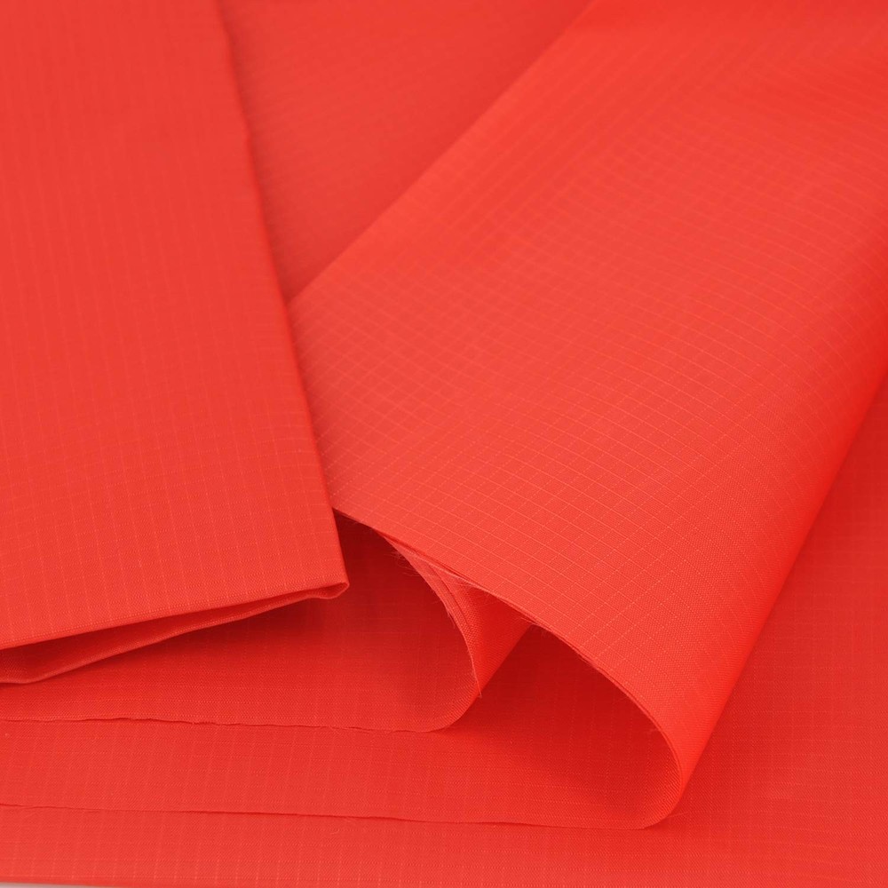 Rose Flavor Nylon Ribstop Waterproof Fabric 1.7OZ 70D 58“ by 3 3yds, Red