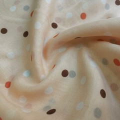 1 Yard X 1.35 meter Cute Polka Dots Material Lining Natural Silk Cotton Fabric