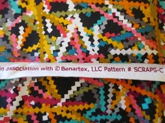 FABRIC COTTON BERNATEX Scraps Vibrant Colors Geomatric Kanvas 1yd 44″